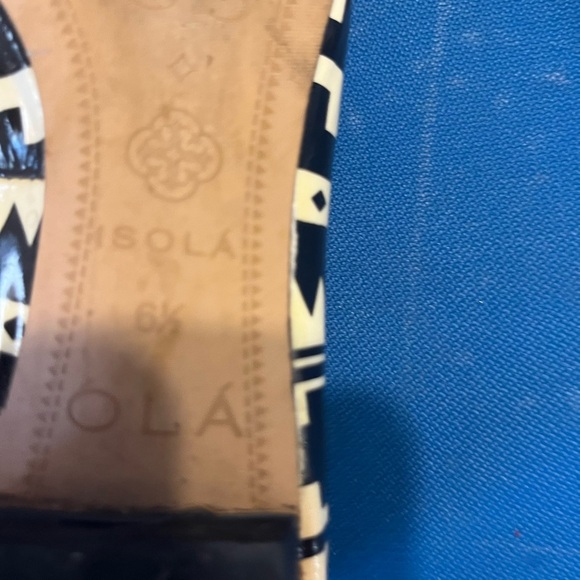 Isola black white ballet flat shoe 6.5 - Picture 5 of 6